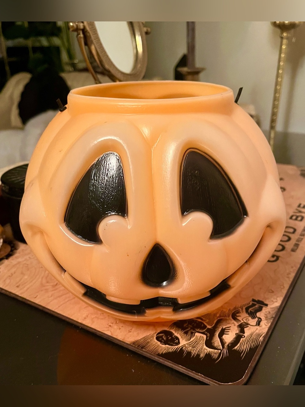 Vintage 1980 General Foam Blow Mold Jack-o’-lantern Bucket